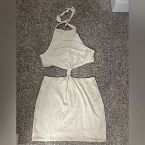 Oh Polly ivory mini dress